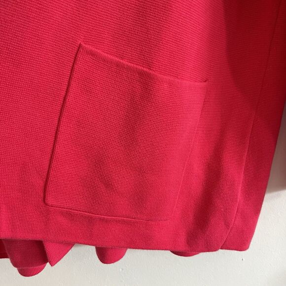 Talbots Long Cardigan Sweater Women's Sz XL Open Front Heathered Red - Picture 5 of 7